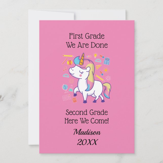 Pre School Kindergarten Elementary School Move Up Invitation (Front)