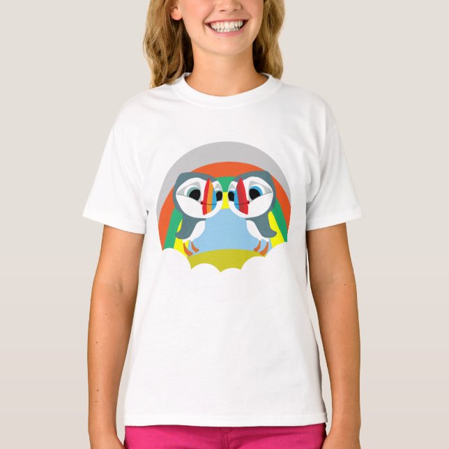 Pre-School Puffins Gifts | Love Puffins | Cute T-Shirt (Front)