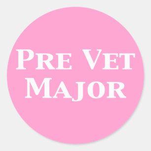 Pre Vet Major Gifts Classic Round Sticker