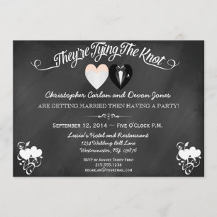 Pre Wedding Announcement Chalkboard Invitation