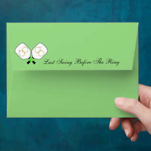 Pre-Wedding Pickleball Green Personalised Note Envelope