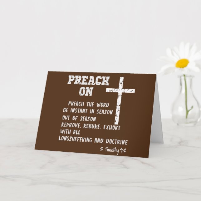 Preach On Pastor Appreciation Card (Small Plant)