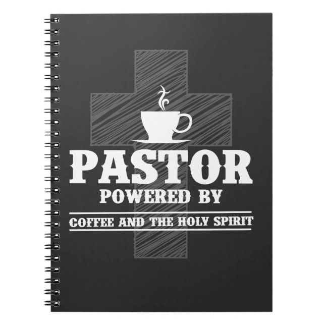 Preacher Coffee Lover Holy Spirit Caffeine Pastor Notebook (Front)