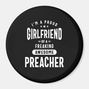 Preacher Job Title Tee Gift Mens Womens Magnet