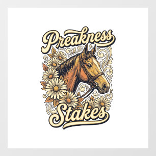 Preakness Stakes Vintage Horse Floral Race Design