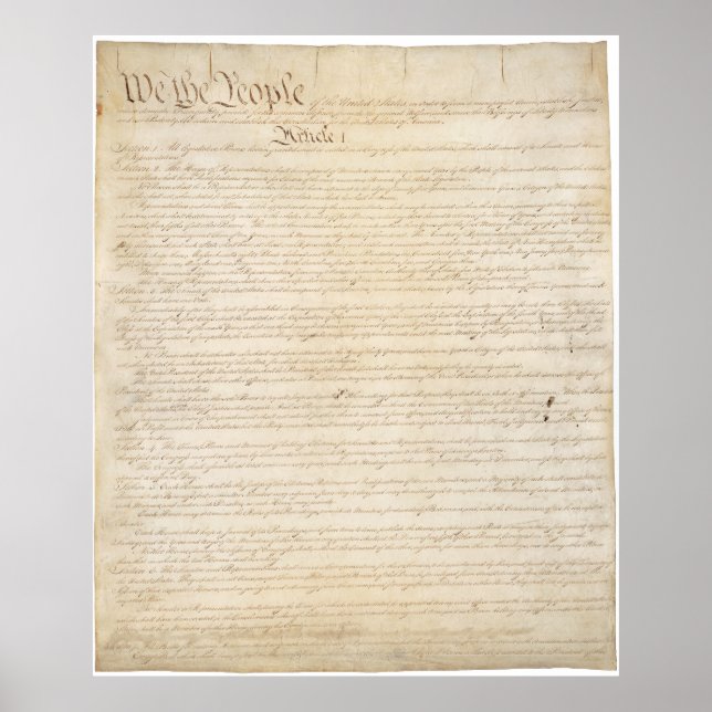 Preamble to the U.S. Constitution "We the People" Poster (Front)