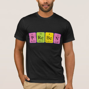 Preben periodic table name shirt