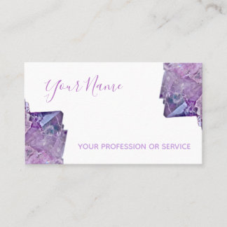 Precious amethyst gem jewelers jewellery business business card
