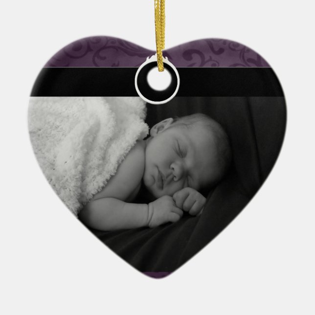 Precious Baby Photo Ceramic Tree Decoration (Front)