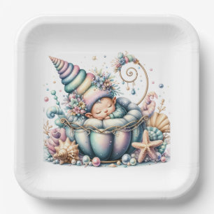 Precious Baby Theme - Invitation Paper Plate