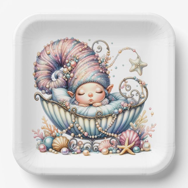 Precious Baby Theme - Invitation Paper Plates (Front)