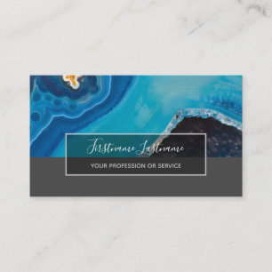 Precious blue crystal gems luxury jewellery business card