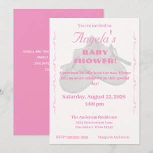 Precious Bundle Girl Baby Shower Invitation