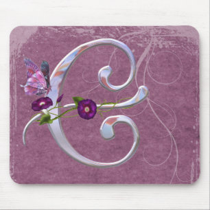Precious Butterfly Initial C Mouse Pad