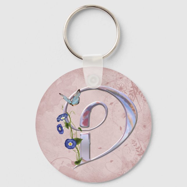Precious Butterfly Initial D Key Ring (Front)