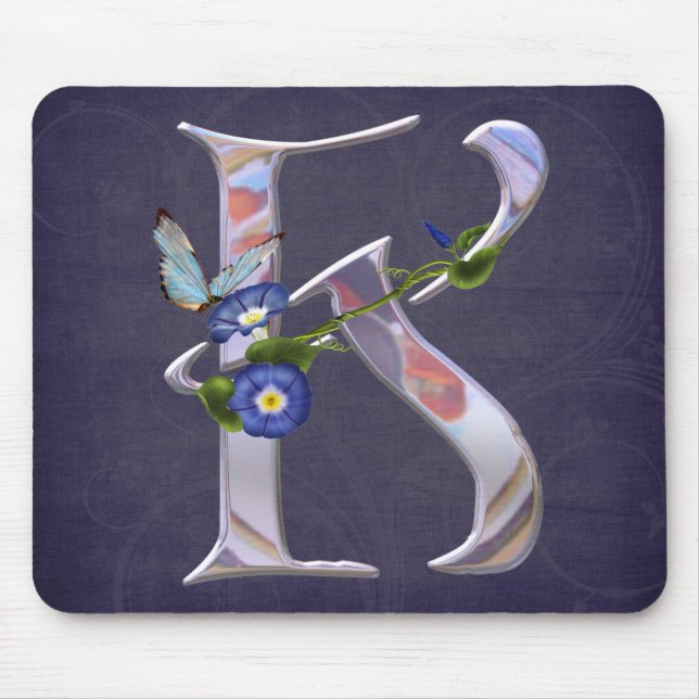 Precious Butterfly Initial K Mouse Pad (Front)