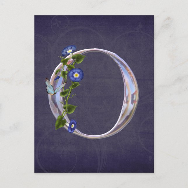 Precious Butterfly Initial O Postcard (Front)