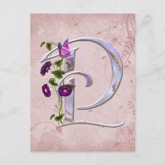 Precious Butterfly Initial P Postcard