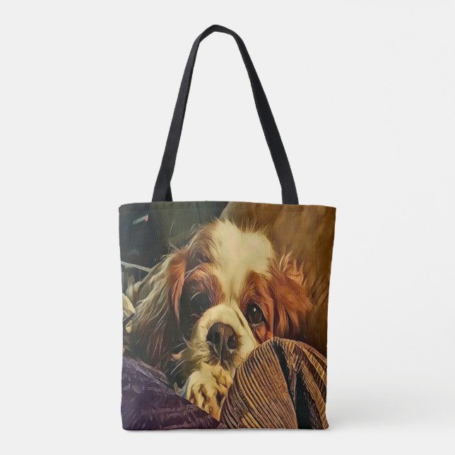 Precious Cavalier King Charles Spaniel Doggy Tote Bag (Back)