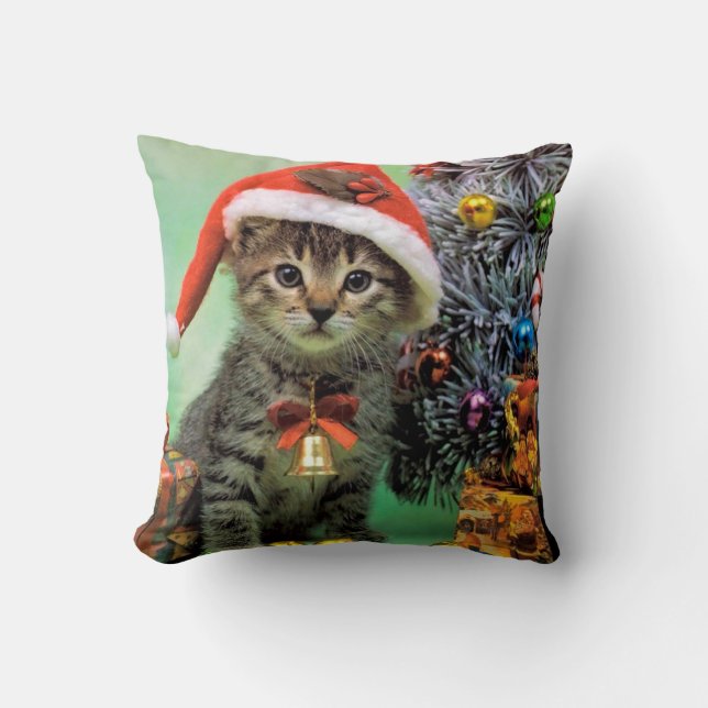 Precious Christmas Cat Cushion (Front)