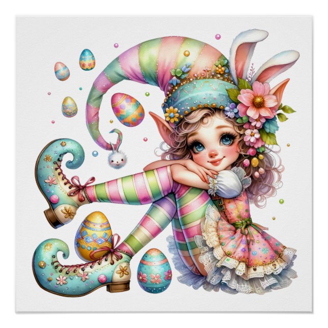 Precious Easter Elf Theme  Poster (Front)