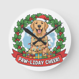 Precious Festive Moments Round Clock