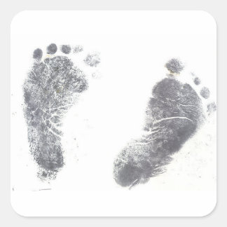 Precious Foot Prints Square Sticker