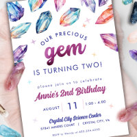 Precious Gem Girls 2nd Birthday Crystal
