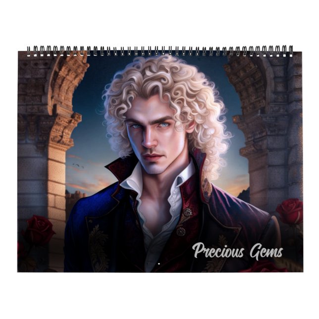 Precious Gems Birthstone Gothic Art Calendar (Cover)