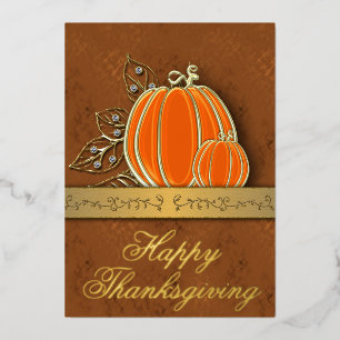 Precious Gold Thanksgiving Pumpkin Leaves
