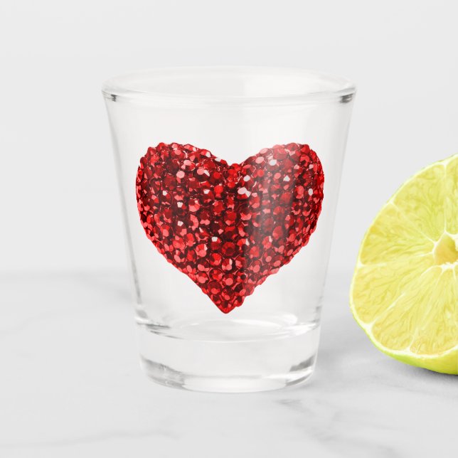 Precious Heart Shot Glass (Front)