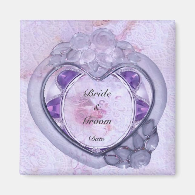 Precious Heart Wedding Favour Magnet (Front)