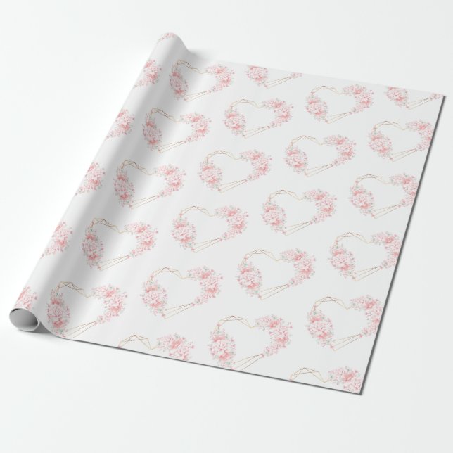 Precious Hearts Wrapping Paper (Unrolled)
