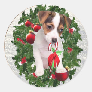 Precious Jack Russell Christmas Stickers