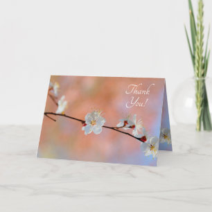 Precious Japanese Apricot Flowers Thank You Card