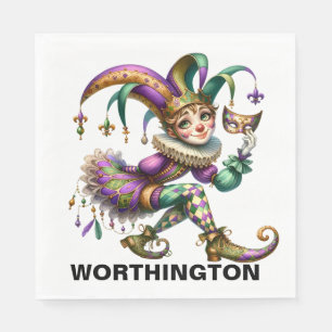 Precious Jester Masquerade Theme Napkin