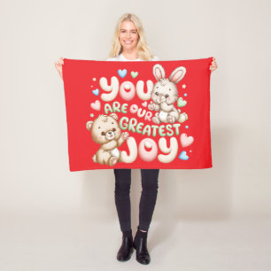 Precious Joy Message for Little Loved Ones Fleece Blanket