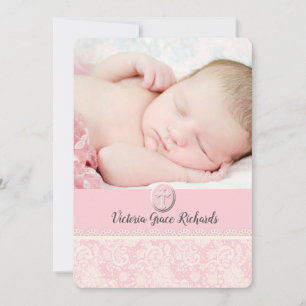 Precious Lace Religious Photo Invitation