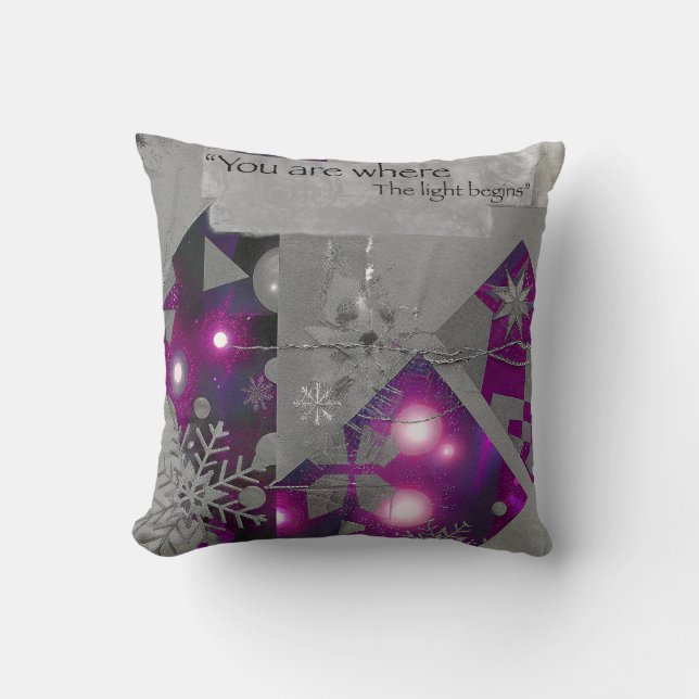 Precious Light – Purple Gem Pillow (Front)