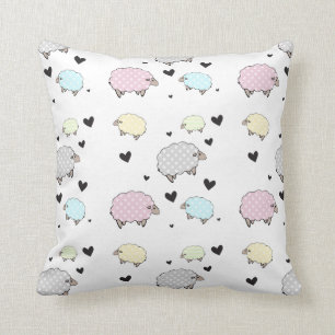 Precious Little Baby Sheep Pattern Cushion