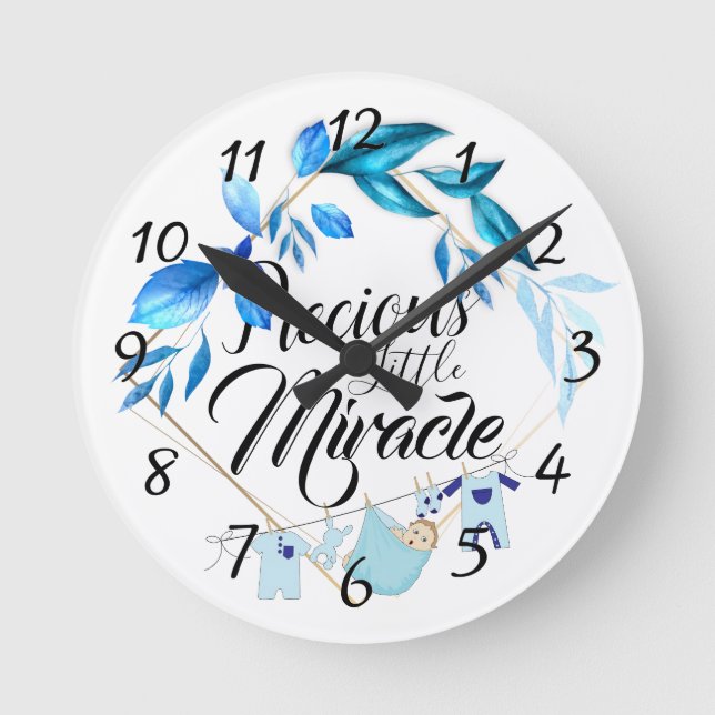 Precious Little Miracle Round Clock (Front)