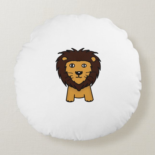 Precious Little One - Round Lion Pilow Round Cushion (Front)