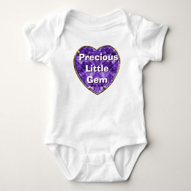 Precious Little Purple, Violet Gem Baby Bodysuit (Front)