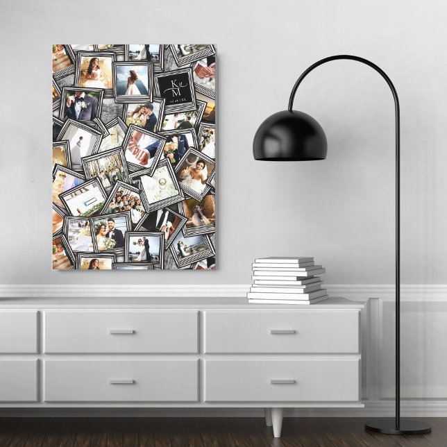 Precious Memories 30 Photo Collage Black ID1065 Canvas Print (Creator Uploaded)