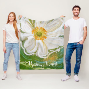 Precious moment - Anemone flower power Fleece Blanket
