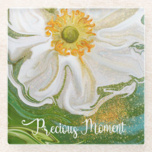 Precious moment - Anemone flower power Glass Coaster