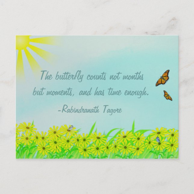 Precious Moments Butterflies Quote Postcard (Front)