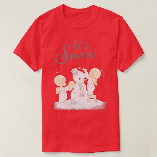 Precious Moments Christmas Let it Snow Group Shot  T-Shirt (Design Front)