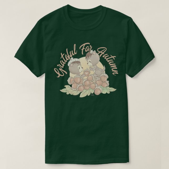 Precious Moments Grateful For Autumn ChipmunksT-Sh T-Shirt (Design Front)