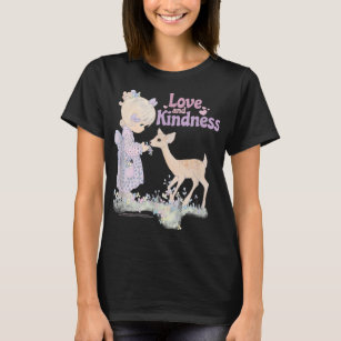 Precious Moments Love And Kindness Floral Deer Pos T-Shirt